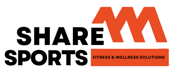 Share Sports Logo Black Title and Orange Subtitle